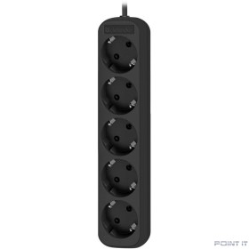 Defender Удлинитель M530 3.0 м, 5 розеток, черный [99330],с заземлением 