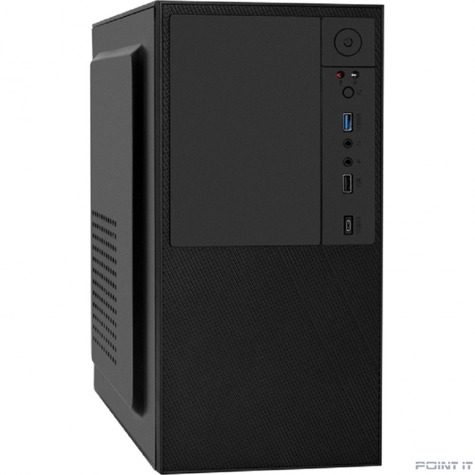 Exegate EX298010RUS Корпус Minitower BAA-308UC-AAA450 (mATX, БП AAA450 с вент. 8см, 1*USB+1*USB3.0+1*TypeC, HD Audio, черный)