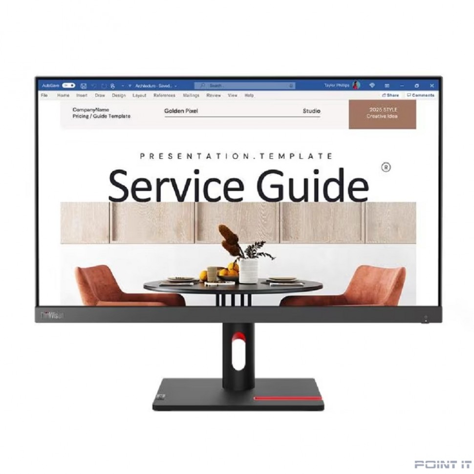 Монитор LCD Lenovo 23.8" S24i-30 {IPS 1920x1080 100Hz 4ms 16:9 1300:1 250cd 178/178 D-Sub HDMI}