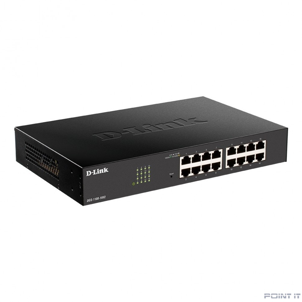 D-Link DGS-1100-16V2/A2A Настраиваемый L2 коммутатор c 16 портами 10/100/1000Base-T