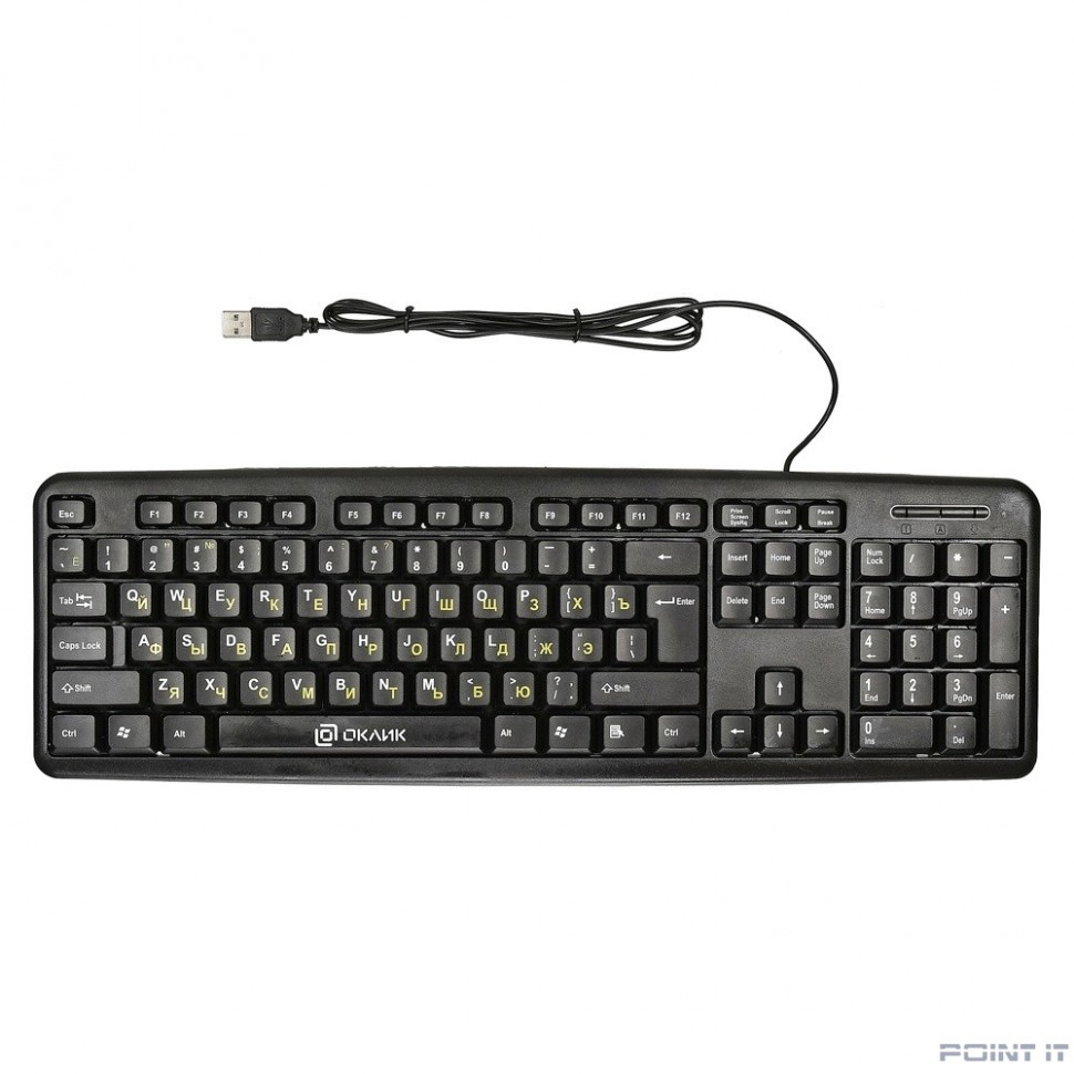 Клавиатура Oklick 130M черный USB [337077]