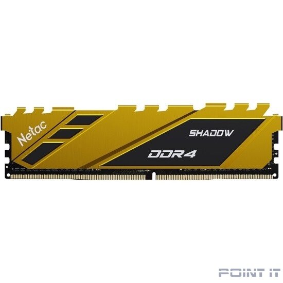 Модуль памяти Netac Shadow DDR4 3200Мгц 8Gb CL16 Yellow (NTSDD4P32SP-08Y)