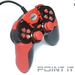 Dialog Action GP-A15, черно-красный {Геймпад, вибрация, 12 кнопок, USB}