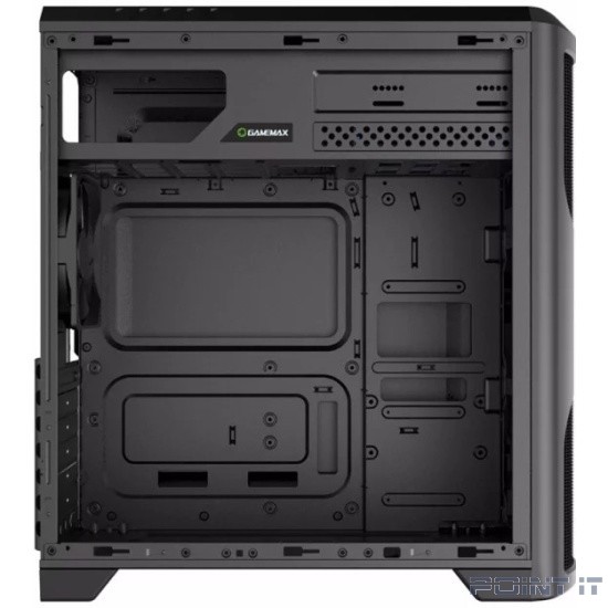 Gamemax G562 Matrix ATX case, black, w/o PSU, w/1xUSB3.0+2xUSB2.0, w/1x12cm 32xLeds Blue LED rear fan