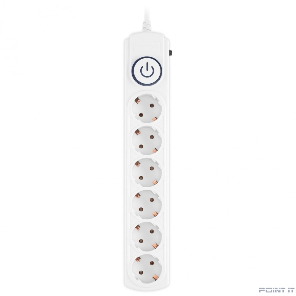 Сетевой фильтр Ippon BK-6-UPS-1.8-10-W, 1.8м, белый