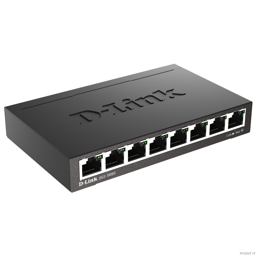 D-Link DGS-1008D/R1A Неуправляемый коммутатор с 8 портами 10/100/1000Base-T
