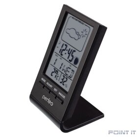 Perfeo Часы-метеостанция &quot;Angle&quot;, чёрный, (PF-S2092) время, температура, влажность, дата