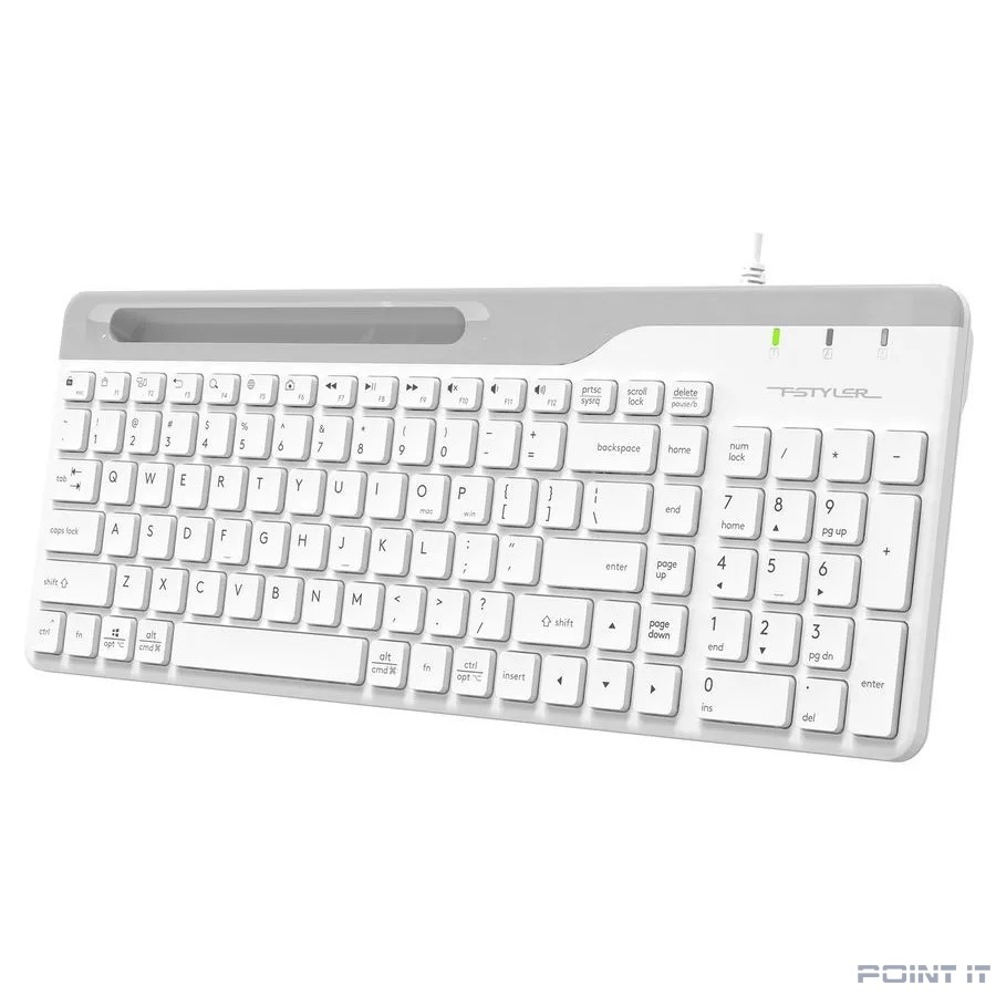 Клавиатура A4Tech Fstyler FK25 белый/серый USB slim [1530217]