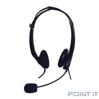 A4Tech HS-10 черный+белый 2м накладные оголовье