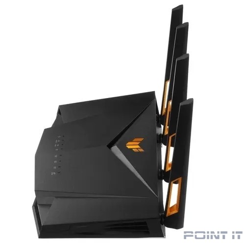 Роутер беспроводной ASUS TUF-AX4200, 4 LAN, 2500 Мбит/с, 1000 Мбит/с, 4 (802.11n), 5 (802.11ac), 6 (802.11ax), 1 x USB 3.2, 3G, 4G/LTE, IPv6 черный
