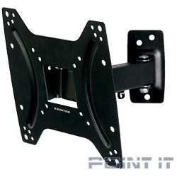 Kromax OPTIMA-203 black {Кронштейн для LED/LCD телевизоров 15&quot;-42&quot;, max 25 кг, настенный, 3 ст свободы, наклон +5°-12°, поворот ±90°, от стены 68.5-225 мм, max VESA 200x200 мм} 