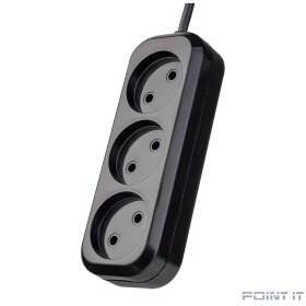 Perfeo Сетевой удлинитель без заземления &quot;RU POWER&quot;, PF_B4068 (7,0м, 3 розетки, чёрный (Р16-012))