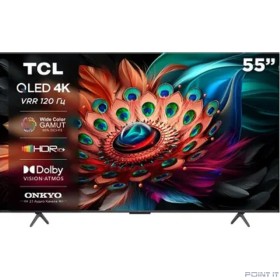 TCL 55&quot; 55С655-CN черный {Ultra HD 60Hz DVB-T DVB-T2 DVB-C DVB-S DVB-S2 USB WiFi Smart TV (RUS)}