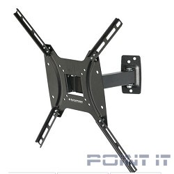 Kromax OPTIMA-403 black {Кронштейн для LED/LCD телевизоров 15&quot;-55&quot;, max 25 кг, настенный, 3 ст свободы, наклон +5°-12°, поворот ±90°, от стены 68.5-225 мм, max VESA 400x400 мм}