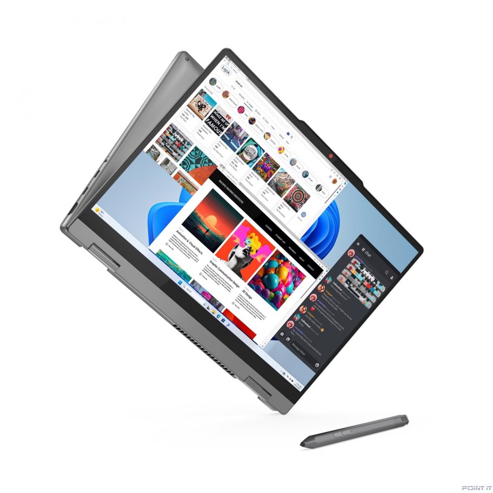 Ноутбук Lenovo IdeaPad 5 2-in-1 14IRH9 [83KX0041PS] (КЛАВ.РУС.ГРАВ.) Luna Grey 14" {WUXGA (1920x1200) OLED 400nits Touch i7-13620H/16Gb/512Gb SSD/DOS/+Pen}