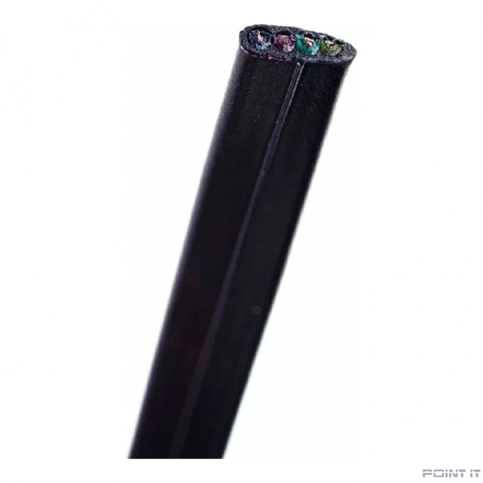 Gembird Кабель телефонный 100м (4-х жильный, 2 пары, плоский) черный