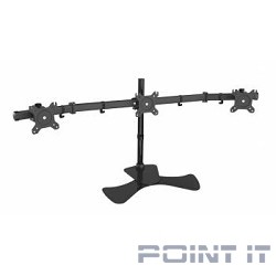 Cactus CS-VM-MP330S-BK черный Кронштейн для 3-х мониторов 15&quot;-24&quot; макс.8кг настольный наклон