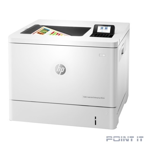 HP Color LaserJet Enterprise M554dn [7ZU81A#B19] (A4, 1200dpi, ImageREt 3600, 33(33) ppm, 1 Gb, 2 trays 100+550, Duplex, USB/GigEth, 1y warr, cart.5,5KB&3,5KCMYp.inbox, repl. B5L23A)