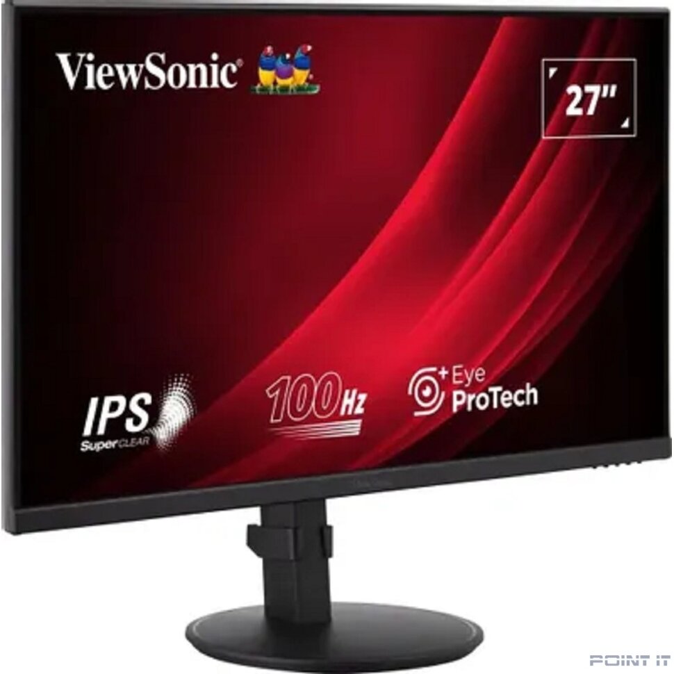 Монитор LCD ViewSonic 27" VA2708-HDJ черный {IPS 1920x1080 100Hz 250cd D-Sub HDMI DisplayPort HAS Pivot In}