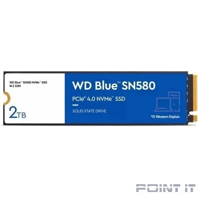 WD SSD Blue SN580 NVMe, 2000GB, M.2(22x80mm), NVMe, PCIe 3.0 x4, 3D TLC, WDS200T3B0E