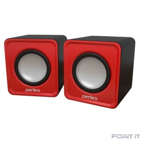 Perfeo колонки &quot;WAVE&quot; 2.0, мощность 2х3Вт (RMS), красный, USB [PF-128-R]